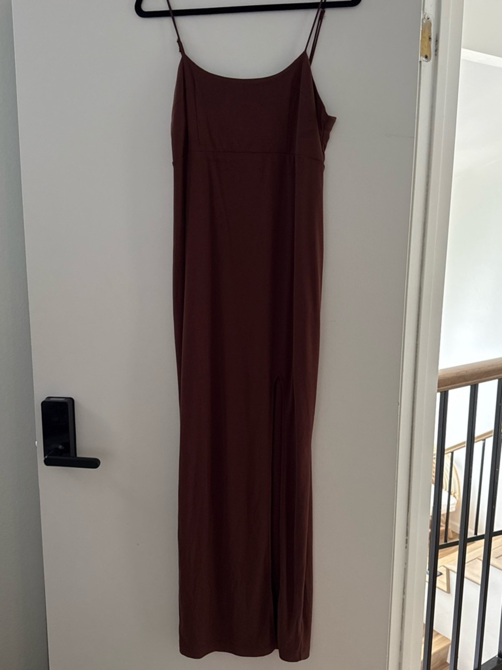 wild fable Brown Spaghetti-Strap Maxi Dress